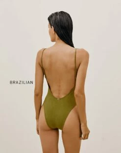 Barbara One Piece - Avocado -Vix Paula Hermanny Sales Shop BARBARA ONE PIECE BACK BR 1
