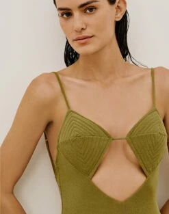 Barbara One Piece - Avocado -Vix Paula Hermanny Sales Shop BARBARA ONE PIECE DETAIL 1