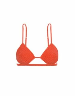 Barbara Tri Parallel Top - Tomato