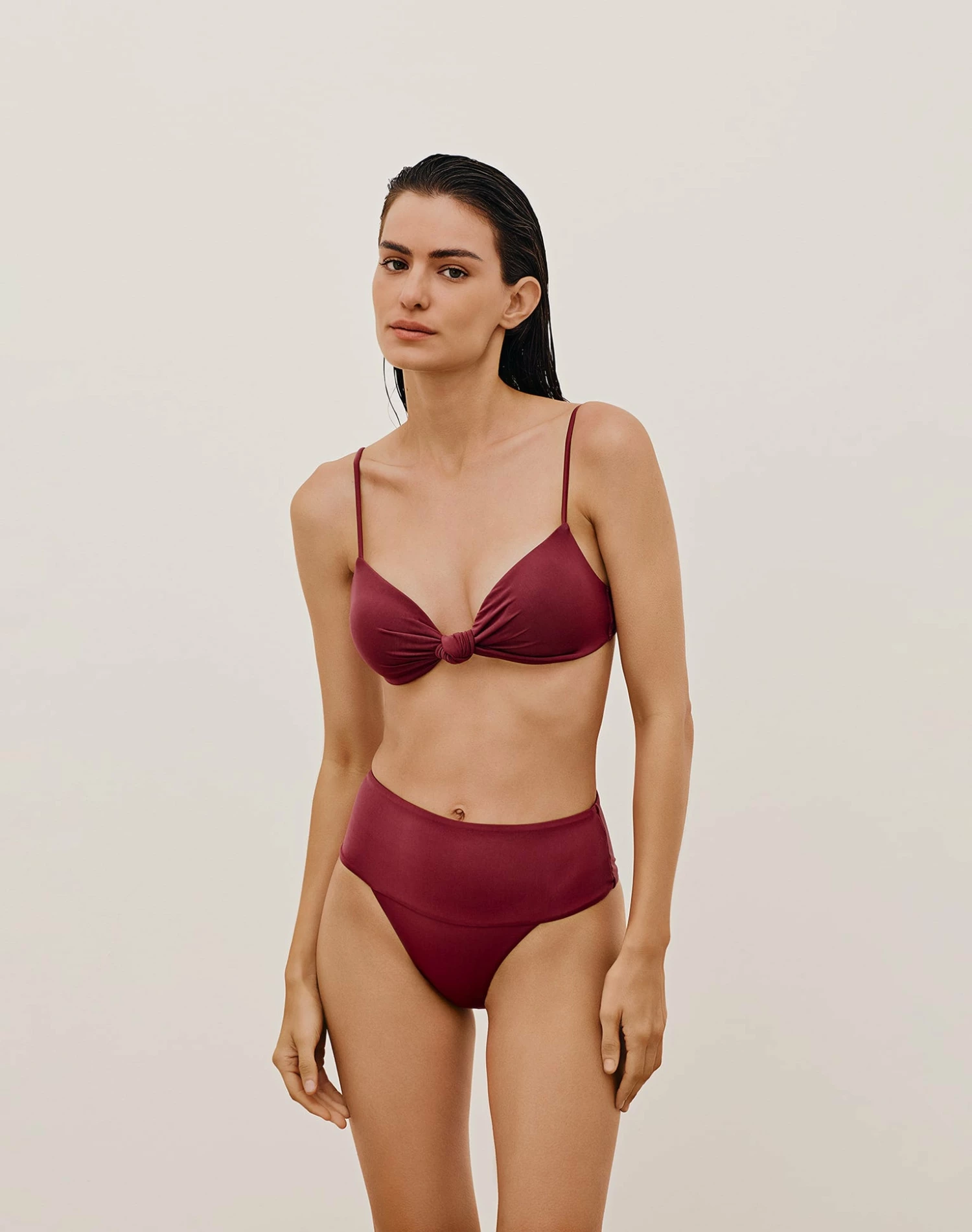 Erin Knot Top - Cranberry 4 Erin Knot Top - Cranberry - Image 2