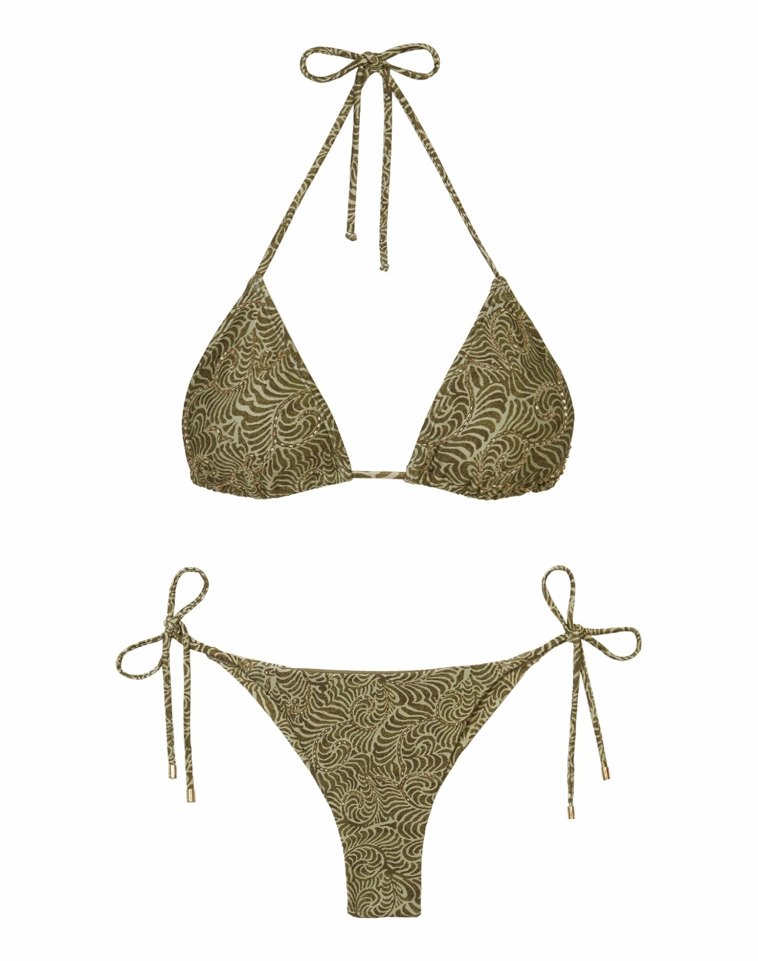 Embroidery Tie Side Bottom - Ortiz Green 8 Embroidery Tie Side Bottom - Ortiz Green - Image 6