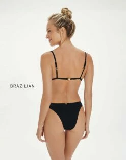 Firenze Imani Tri Parallel Top - Black -Vix Paula Hermanny Sales Shop Firenze Imani Tri Parallel Top back Brasil Black 1