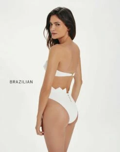 Firenze Imani Hot Pant Bottom - White -Vix Paula Hermanny Sales Shop IMANI HOT PANTS back 1