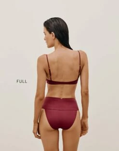 Jessica Hot Pant Bottom - Cranberry -Vix Paula Hermanny Sales Shop JESSICAHOTPANTS BACK FULL