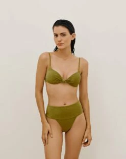 Jessica Hot Pant Bottom - Avocado 10 Jessica Hot Pant Bottom - Avocado -Vix Paula Hermanny Sales Shop JESSICAHOTPANTS FRONT 3