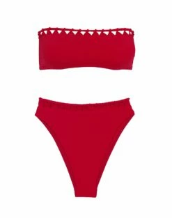 Leeza Hot Pant Bottom - Red Pepper -Vix Paula Hermanny Sales Shop LeezaHotPants flat