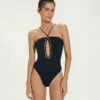 Leeza One Piece - Black -Vix Paula Hermanny Sales Shop LeezaOnePiece front