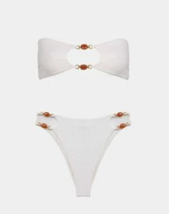 Firenze Martha Hot Pant Bottom - White -Vix Paula Hermanny Sales Shop MARTHA HOT PANTS FLAT 1