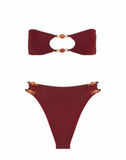 Martha Hot Pant Bottom - Cranberry -Vix Paula Hermanny Sales Shop MARTHAHOTPANTS FLAT 1