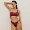 Martha One Piece - Cranberry 1 Martha One Piece - Cranberry -Vix Paula Hermanny Sales Shop MARTHAONEPIECE FRONT