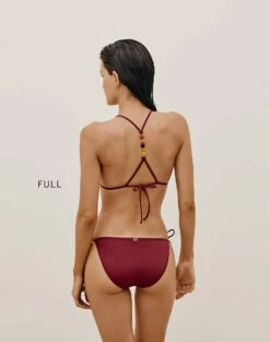 Tie Side Bottom - Cranberry -Vix Paula Hermanny Sales Shop TIESIDEBOTTOM BACK FULL 1