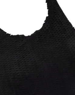 Scales Ellie Top - Black -Vix Paula Hermanny Sales Shop black scales ellie top flat detail