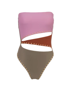 Frida Block One Piece - Pistachio Camel -Vix Paula Hermanny Sales Shop block frida 1pc flat 1