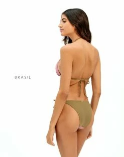 Block Tie Side Bottom - Pistachio Camel -Vix Paula Hermanny Sales Shop block tri bikini br