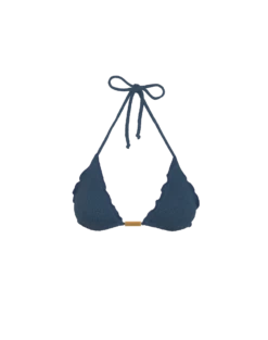 Firenze Ripple Top - Blue Grey