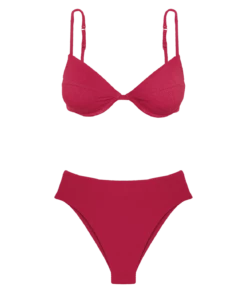 Firenze Gigi Hot Pant Bottom - Cherry 18 Firenze Gigi Hot Pant Bottom - Cherry -Vix Paula Hermanny Sales Shop cherry firenze lais top hot pant flat 1
