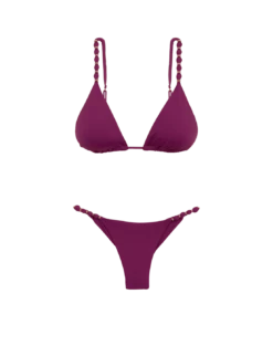 Beads Bottom (final Sale) - Plum 14 Beads Bottom (final Sale) - Plum -Vix Paula Hermanny Sales Shop plum beads bikini flat