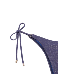 Lurex Tie Side Bottom - Royal -Vix Paula Hermanny Sales Shop royal lurex tie side btm flat detail 1